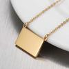 Handmade Photo Envelope Pendant Titanium Steel Couple Locket  Jewelry Accessories