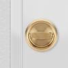 Stainless Steel Door Lock with Handle Pull Ring for Cabinet Drawer Closet DoorGold