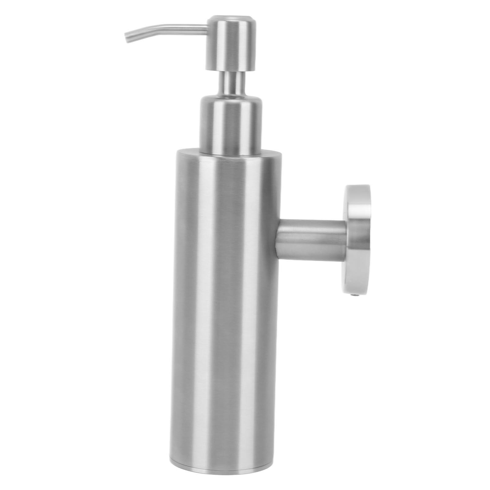 

304 Stainless Steel Soap Dispenser Rustproof Refillable Soap Dispenser Soap Pump Bottle for Kitchen Bathroom Wall