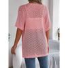 Spring Summer Knitted Cardigan 2026 Casual Solid Color Hollow Out Sun Proof Tops for Women Khaki Black Pink Valentine's Day