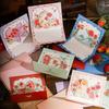 Valentine's Day 3D Rose Girl Greeting Card Set with Hot Stamping Envelopes