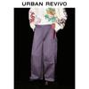 UR Women's 2024 Spring Functional Workwear Pleated Wide-Leg Pants UWV640003