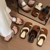 Slippers Casual Flat Shoes Female Slipers Women Slides Rubber Flip Flops Low Platform Luxury 2025 Hawaiian Soft Summer Beach PU