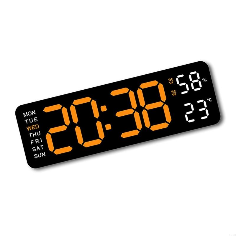 62KD Adjustment Brightness Digital Clock with Alarm and Week Date Temperature Display