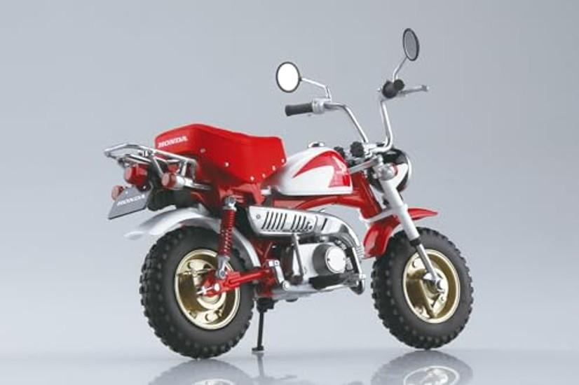 Aoshima Bunka Kyozai Co. Skynet 1/12 Fertigmodell Motorrad Honda Monkey Special Shasta Weiß Candy Alamoana Rot