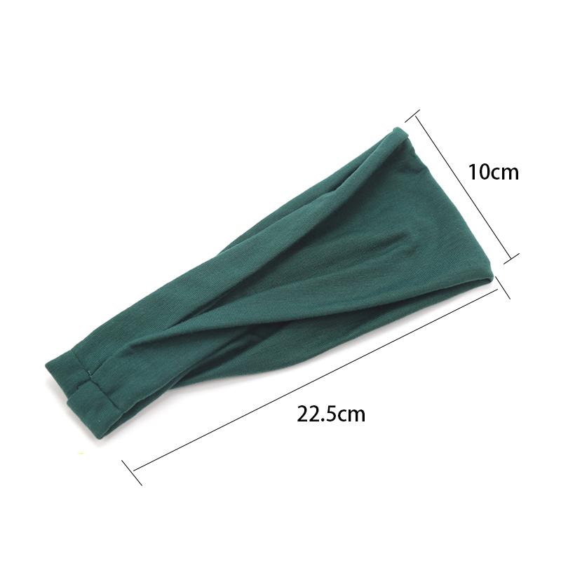 Neue Damen Unifarbene Elastische Haarbänder Yoga Stirnband Mode Turban Make-up Haarreif Vintage Geknotetes Haarband Haarschmuck