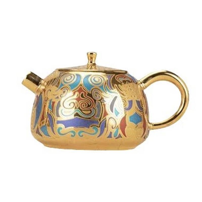 Dunhuang Gilt Crystal Porcelain Tea Set