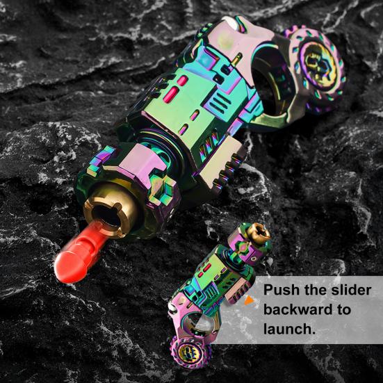 Aluminum Alloy Fidget Shooter Toy Stress Relief Bullets Launcher Portable Travel Decompression EDC Fidget