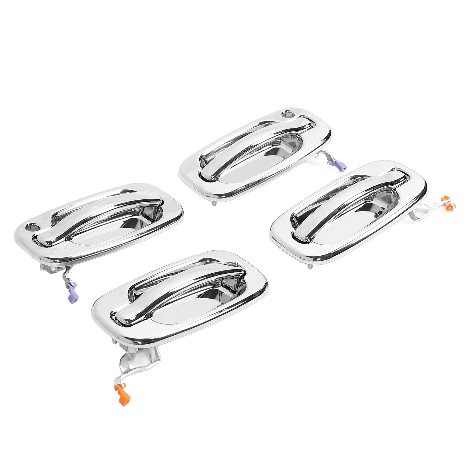 

4Pcs Exterior Door Handle 15034985 Electroplating Outside Door Handle for 1500 2500 3500