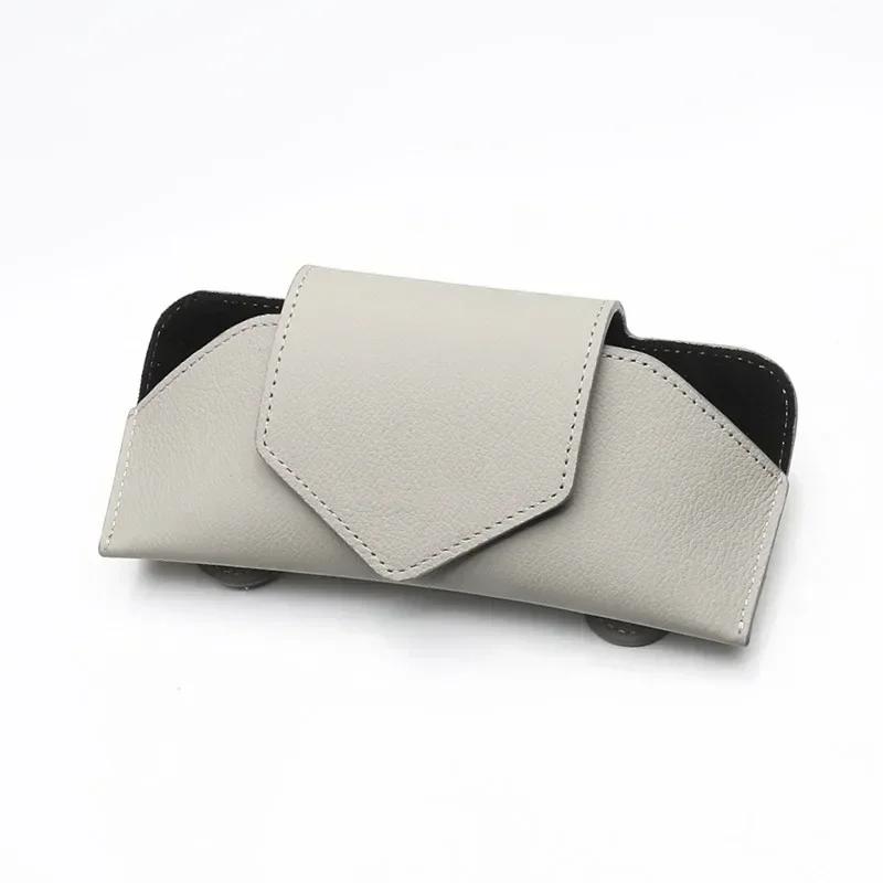 Nieuwe Auto Brillen Opbergdoos Universele Zonneklep Brilclip PU Zacht Leer High-end Auto Zonnebril Houder Auto Accessoires