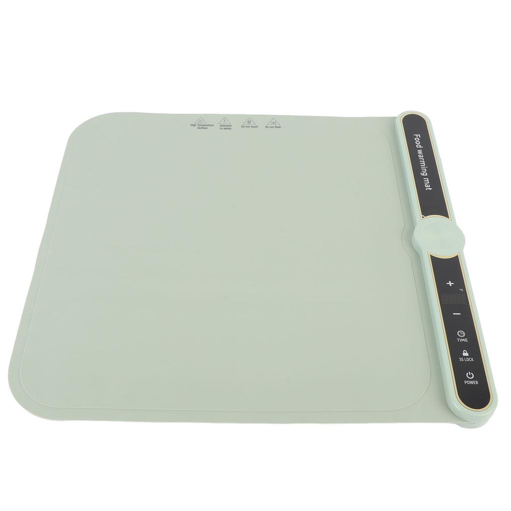 Warming Mat for Food 360W Full Surface Heat In 8s 9 Temperature Settings 6 Hours Time Child Lock Sil