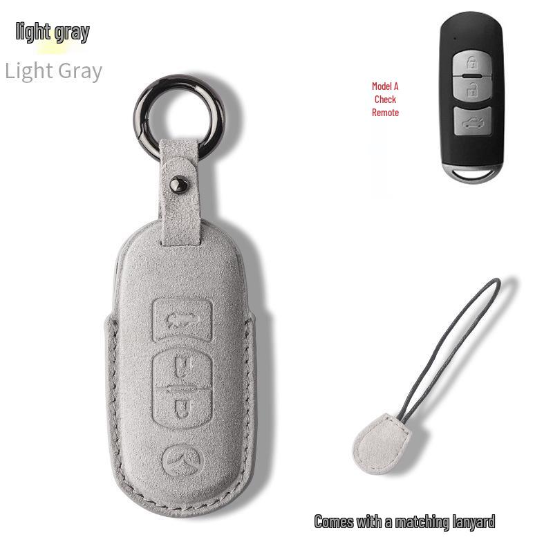 Premium Suede Buckle Key Case for Mazda CX-4, CX-5, Axela, Atenza, and Old Mazda 6