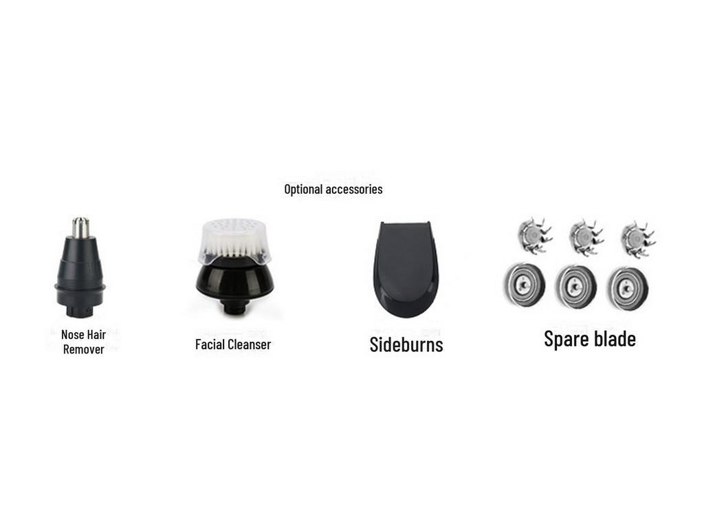 Electric Multifunctional Shaver: USB Fast Charging, Washable Beard Razor.