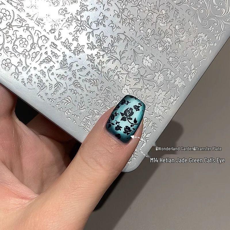 3D Nail Art Crystal Powder & Liquid Set with Transfer Steel Plate Tools