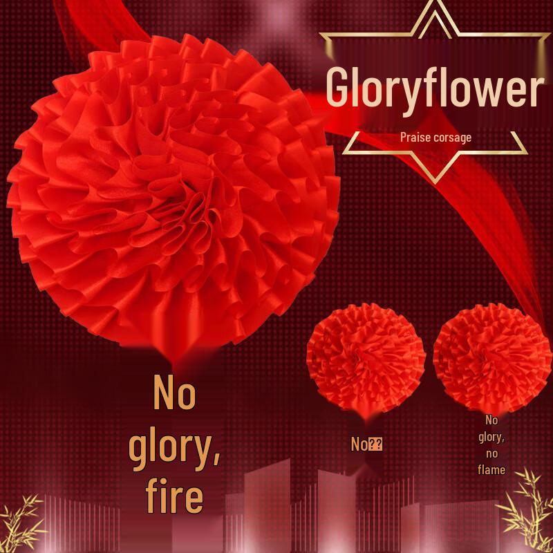 

Red Commendation Glory Flower Brooch Set Small (13cm)