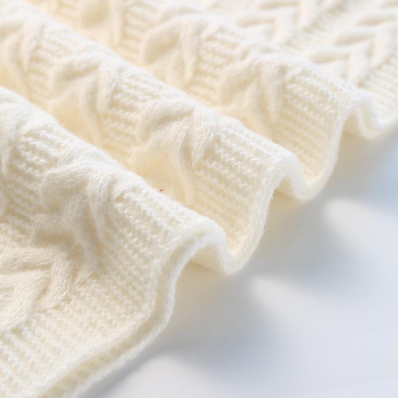 2025 Unisex Korean Style Soft Knitted Wool Neck Warmer for Students and Couples - Versatile for Autumn and Winter