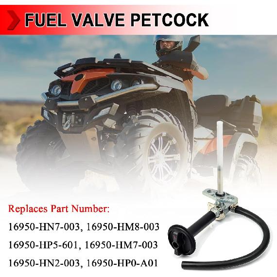 

Fuel Valve Cock Petcock with Lever Screw and Shut Off Switch Fit for Honda Recon 250 TRX250 Rancher TRX350 TRX420 Foreman TRX450 Rubicon TRX500FA,