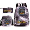 Abstract foreign Shanhaijing children's schoolbag tongtongsahur cartoon primary school student backpack three-piece set L