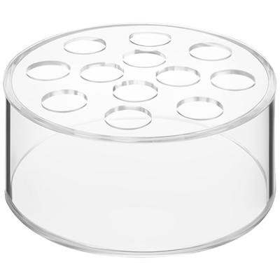 Clear Acrylic Flower Vase Circular Low Vase Leak-Proof Table Floral Centerpiece Multifunction for Home & Wedding Decor
