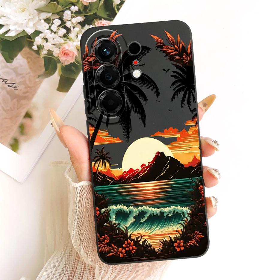 Per Tecno Camon 50 4G Custodia CN5 Copertura Lussuosa Fiore Caramella Dipinta Custodia Morbida in TPU Per Tecno Camon 50 Pro 4G CN5c Camon50 Borse