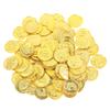 100Pcs/Bag Gold Fake Coins Shining Pirates Plastic Coin Party Currency Toy Game