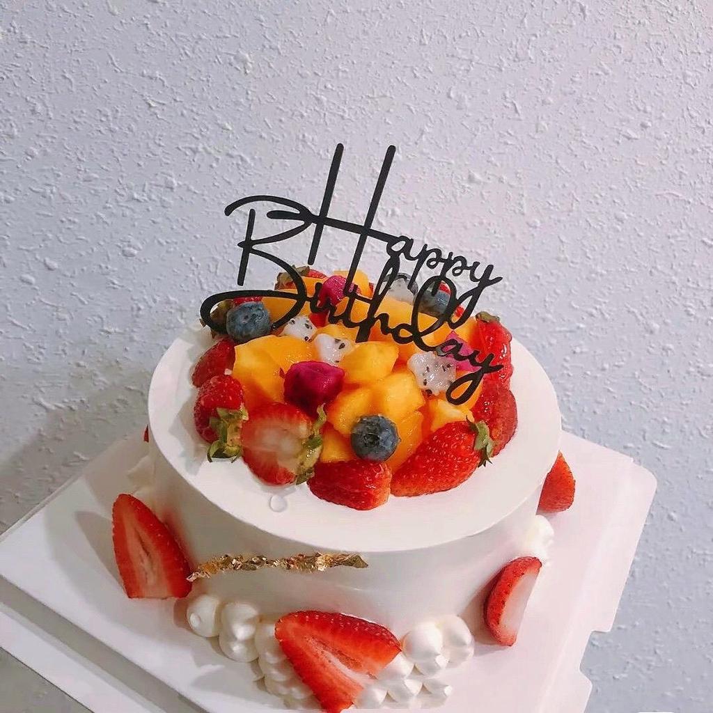 Simulated Birthday Cake Model Crafts Fake Fruit Cake Mold Decoration Shop Window Sample Display Home Ornaments Photography Props