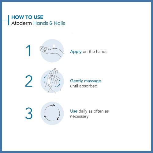 Authentic Bioderma Atoderm Hand Cream, 50mL, for Dry Skin (Kid-friendly, Family-friendly, Hypoallergenic, Color-Free, Ethyl Alcohol-Free, Paraben-Free