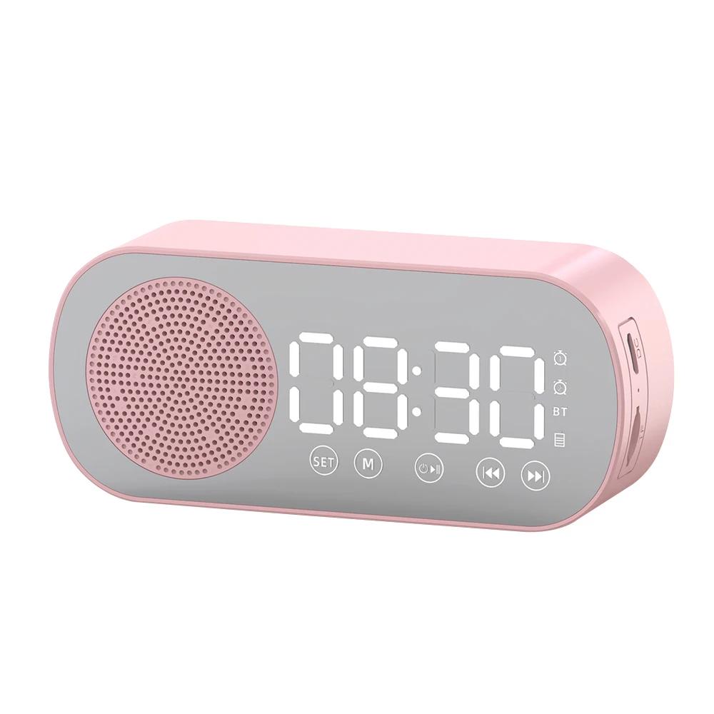 Wireless Bluetooth Speaker Digital Alarm Clock Support TF FM Radio Sound Box Bass Subwoofer Boombox Desktop Music Player