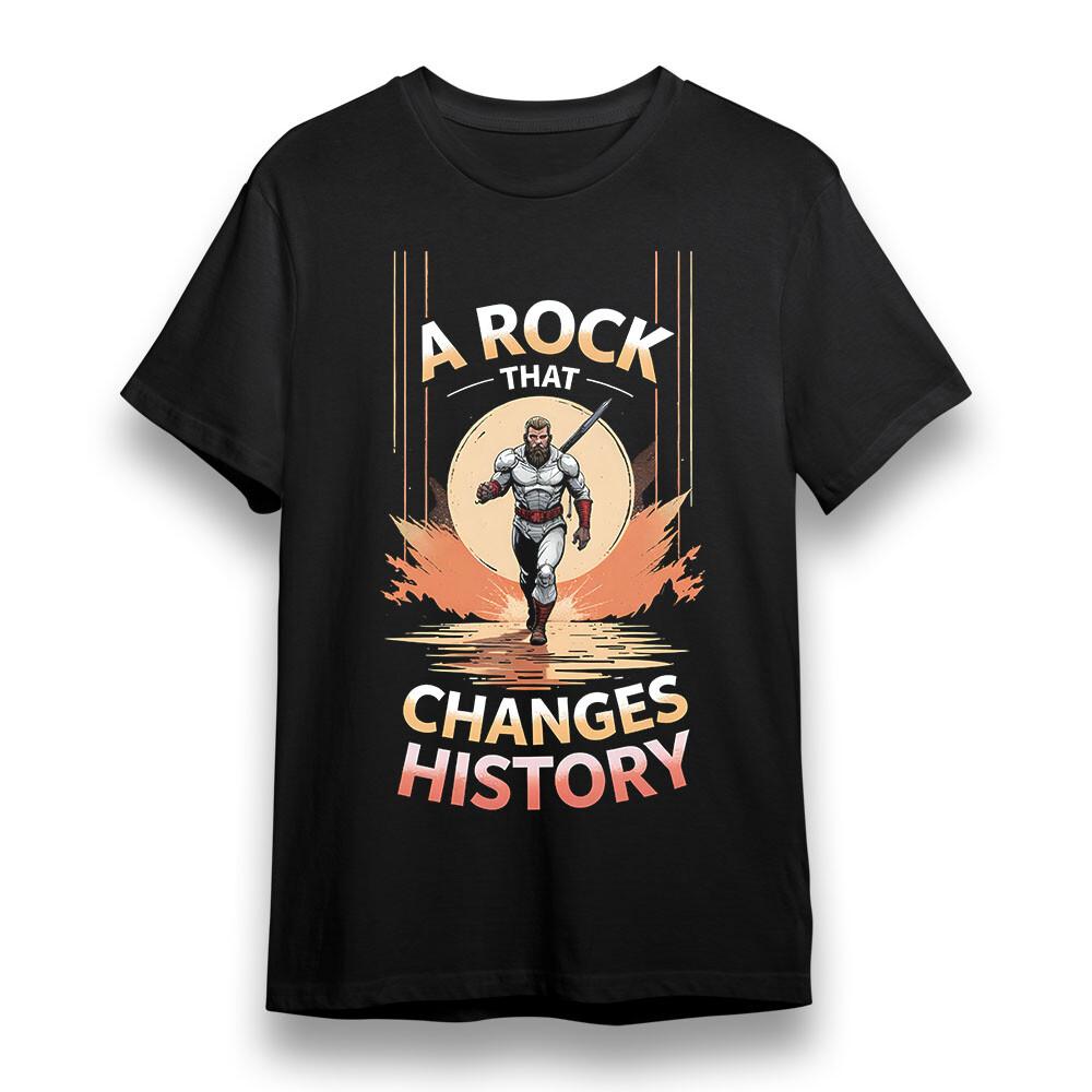 

Men s Soft Plus Size T-shirt With GEOLOGIC IMPACT Unisex Black 100% Cotton Tee L