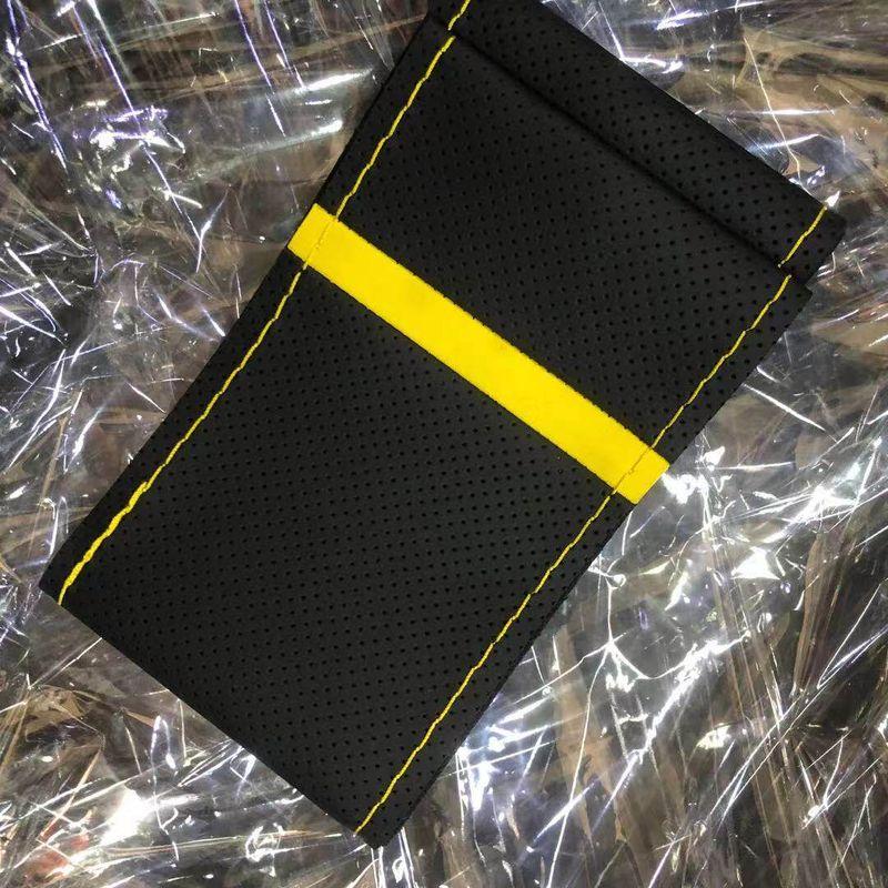 

Simple Handmade Thread Cover Cowhide General Motors Yellow Return Label, with Needle and Thread