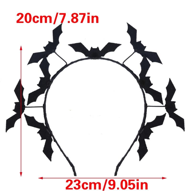 Halloween Black Bat Headband Fashionable Bat Hair Hoop for Adult Children Hairpieces Cosplay Costume Accessory