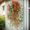 2Pcs Plastic Eucalyptus Fake Plant Decor Daisy Artificial Flowers Hanging Vines For Wedding Arch Home Garden Wall Decoration