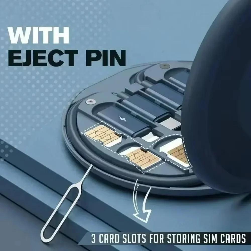 60W Multi Typ-C Zu USB C Zu Micro USB Zu Lightning Schnelllade-Handykabel-Kit Datenkabel Handyhalter Aufbewahrungsbox