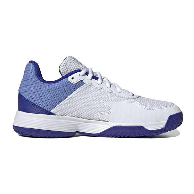 New Adidas Courtflash Junior Tennis Anti Slip And Wear Resistant Lightweight Low Top Kids' Running Shoes Blue Gray Kids' HP9715
