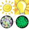 50pcs 3D Wall Sticker Snowflake Luminous Fluorescent Glow with Free Glue In The Dark Wall Decal for  Kids Room Bedroom