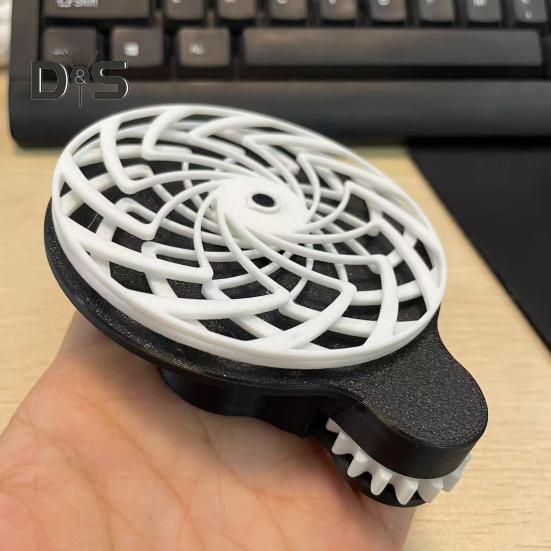 Stress Relief Spiral Toy 3D Printed Toy Pocket Size Fidget Toy Relaxation Rotating Wheel Concentration Enhancing Toy