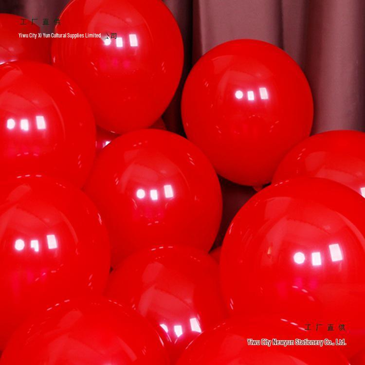 10-inch Red Latex Balloons for National Day, Mid-Autumn Festival, Weddings, Birthdays, and Party Decorations