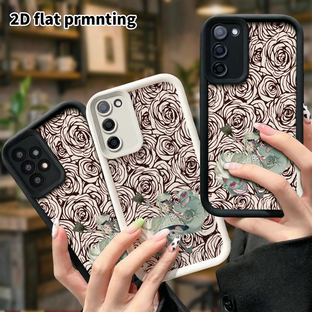 Phone Case: 2D Flat Samsung Galaxy A34 A35 M05 M06 S20 S22 S21 FE Plus 5G Protective Case, Twin-Tailed Girl, Christmas and Halloween Gifts