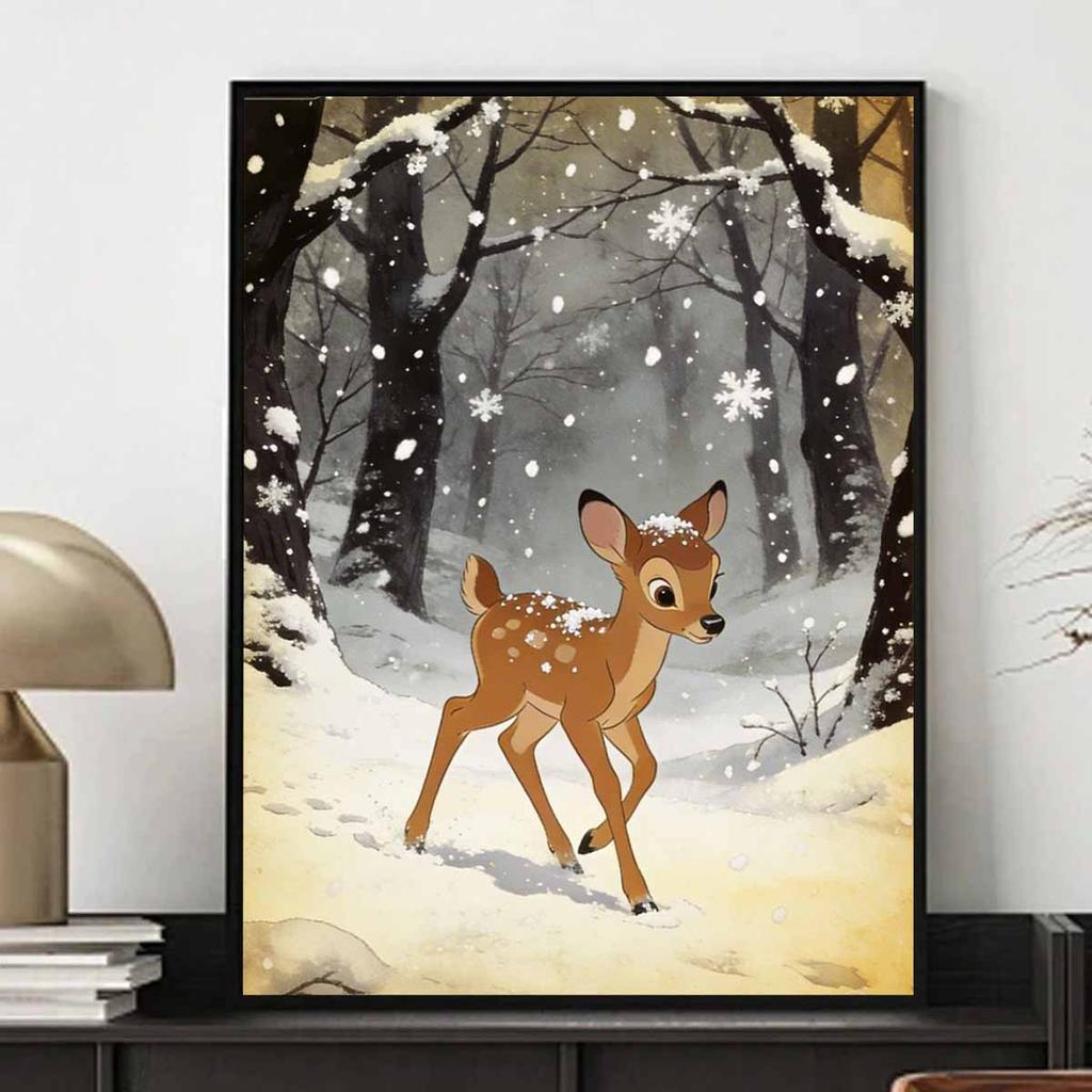 Disney Bambi in winter forest diamond painting mosaic art kit 5D handmade diy gift home decoration