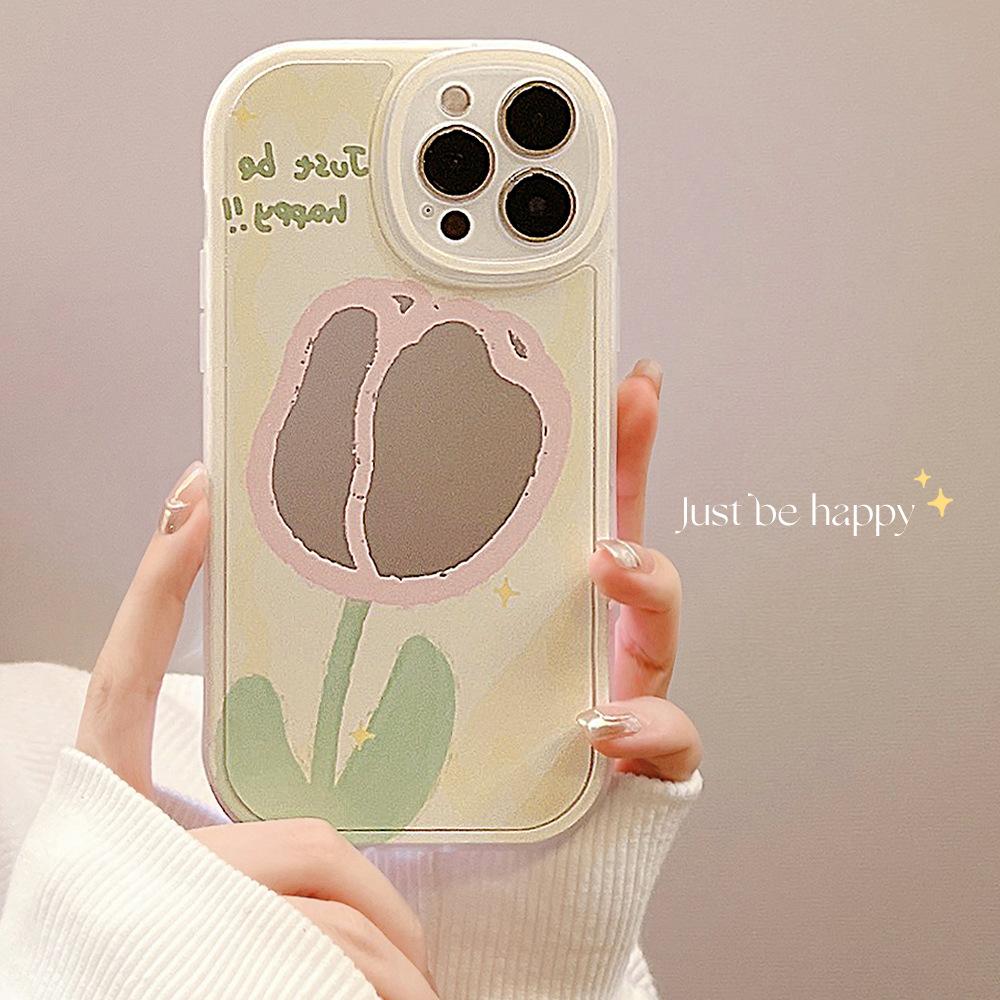 Creative Mirror Flowers 15pro Max Apple 12 Mobile Phone Case Iphone16 Makeup 14pro Set 8p Suitable