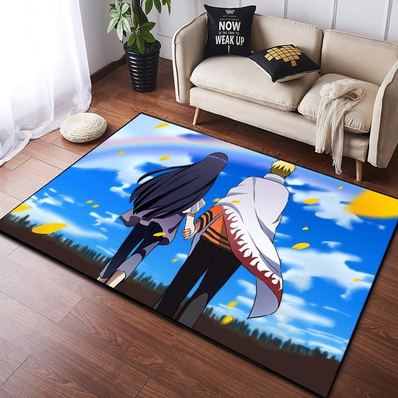  Naruto Anime Carpet Cloud Akatsuki Anime Rug for Boy's Gaming Room Decor Non Slip Style E-sports Swivel Chair Floor Mat