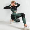 European & American Seamless High Elastic Long Sleeve Yoga Suit – Women's Fitness & Hip Lifting Top