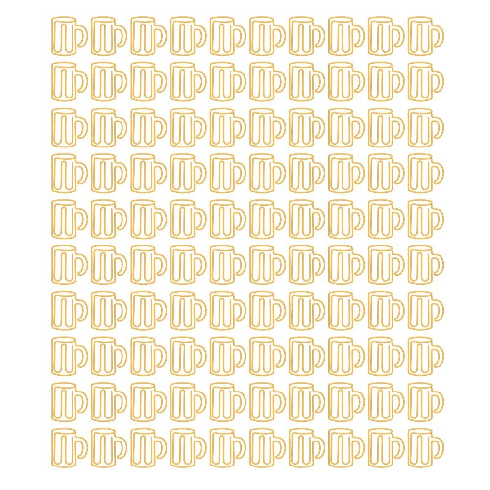 100Pcs Cup Shape Kids Paper Clips Yellow Small Paper Clips Decorative Cool Paper Clips  Book Marking