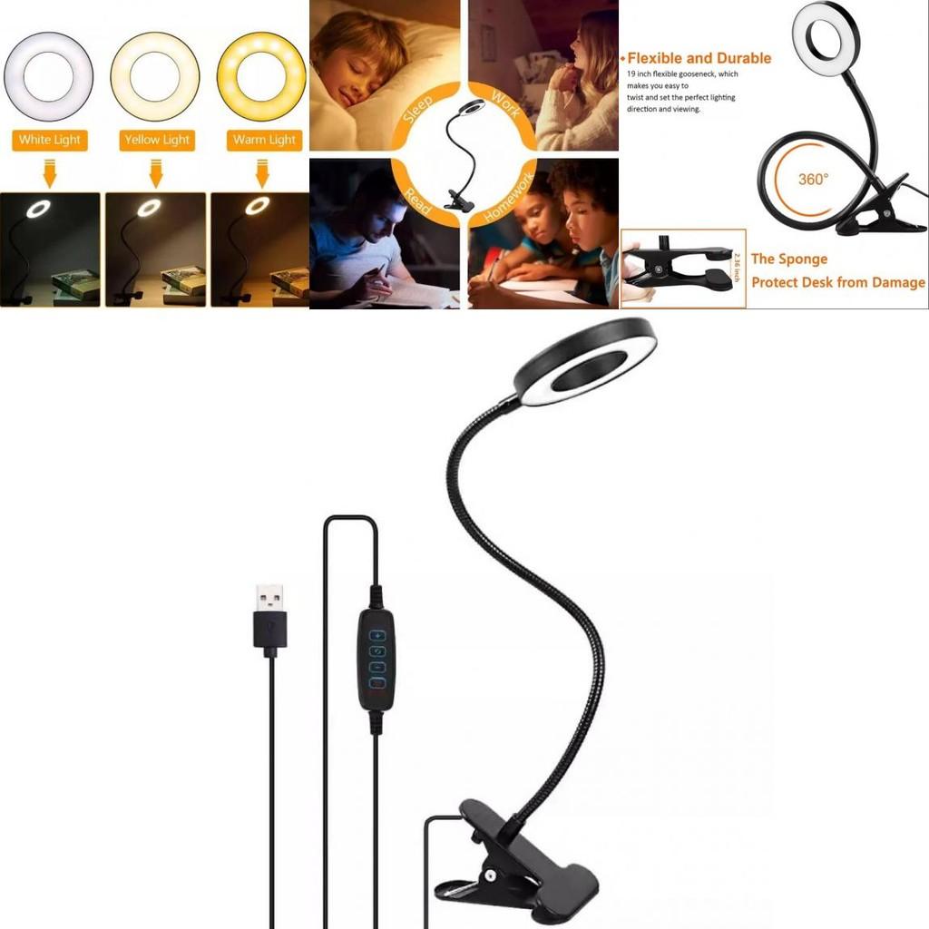 Premium Black Led Desk Lamp With Eye-caring Features For Students And Reading