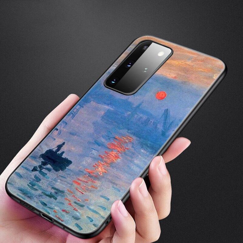 Claude Monet Phone Case For Samsung Galaxy S20 S21 FE S10 Lite Note 20 10 Lite S8 S9 S10E S10 Plus Ultra Black Soft Cover