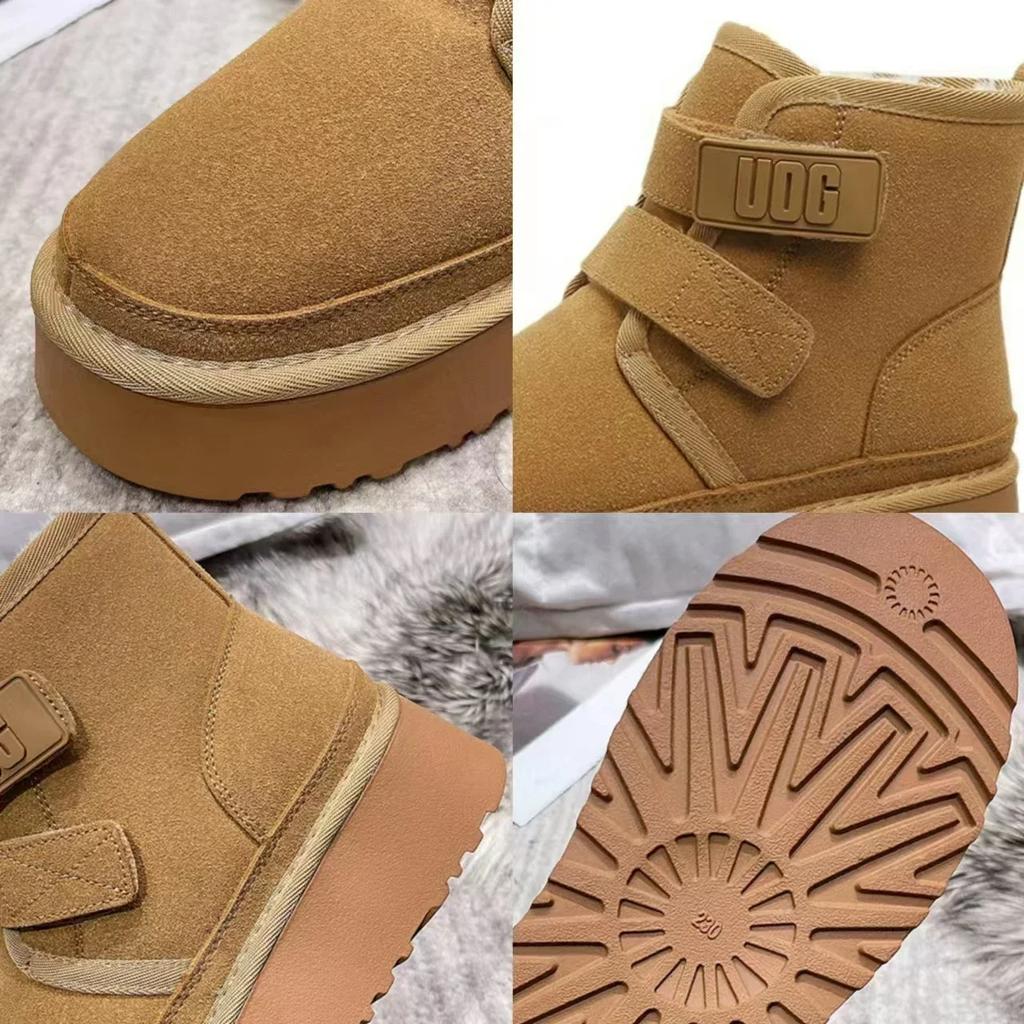 Fashion Winter Women Ankle Boots Outdoor Snow Boots New Plush Warm Shoes Platform Booties Classic Flat Casual Boots Non-slip Cotton Boot
