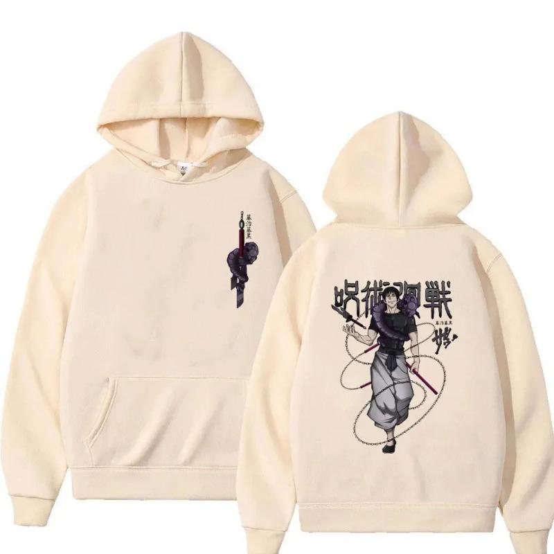 Felpe con Cappuccio Familiari Anime Giapponesi Jujutsu Kaisen Fushiguro Toji Grafica Moda Maschile Manga Streetwear Uomo Donna Felpa