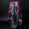 90*90cm Square Silk Scarf Women Shawl Print Satin Hijab Female Luxury Brand Square Lady Muffler Coverchief Bandanna Pareo Girl