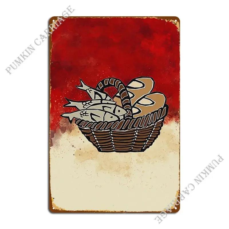 Fish Basket Metal Signs Wall Cave Club Garage Decoration Customized Tin Sign Poster 20x30cm(7.8x11.8inch)