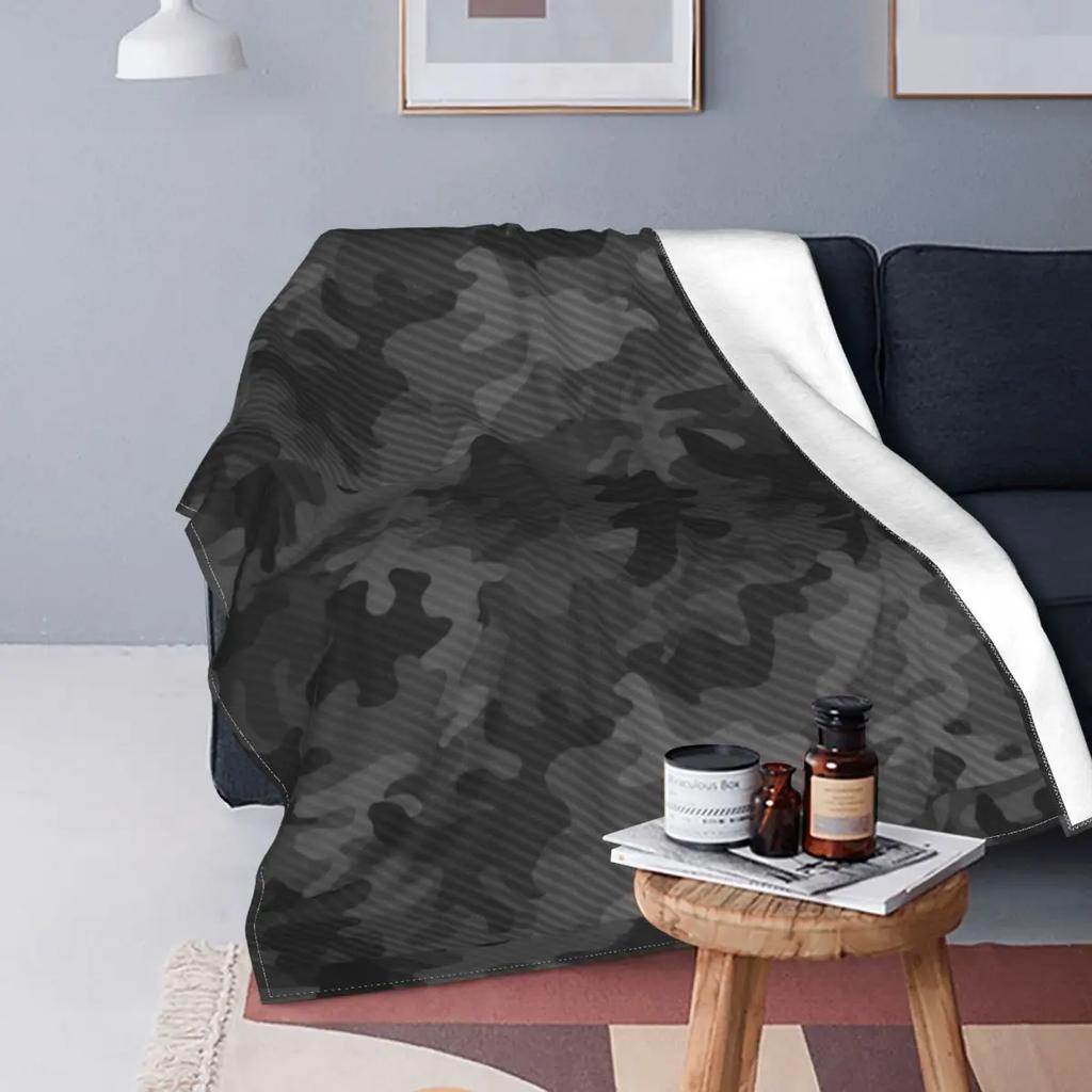 Carbon Camouflage Blanket Multicam Military Flannel Vintage Soft Throw Blankets for Chair Covering Sofa Decoration